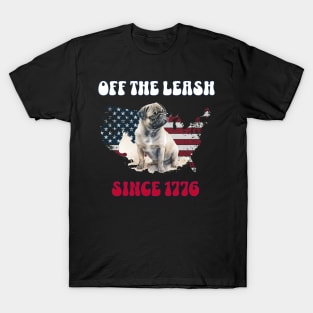 4th of July Independence Day Funny Design for Dog Lovers T-Shirt